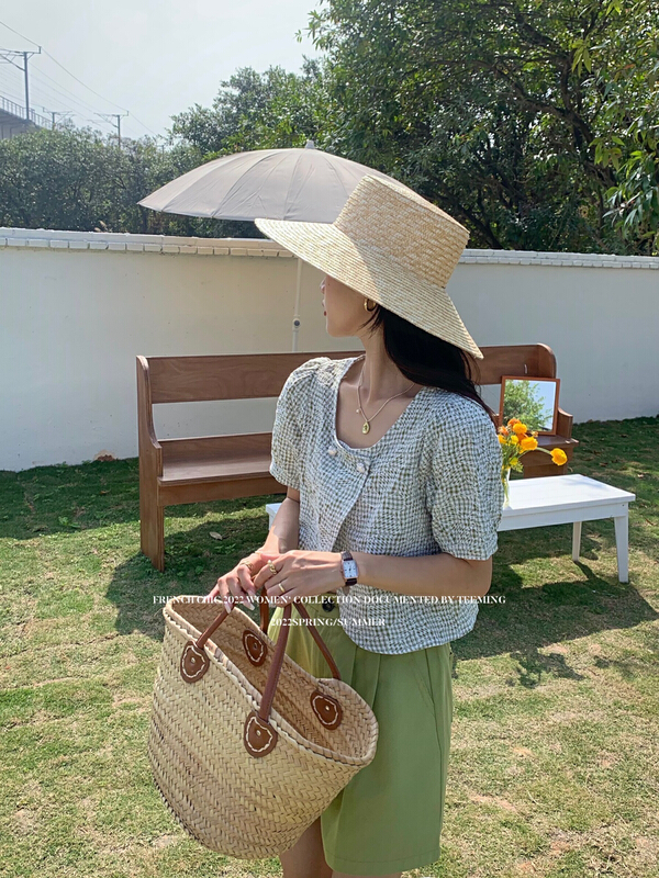 Original price 43.99! New year in early spring! [teem ing] French romantic casual shirt 22t089# hjy