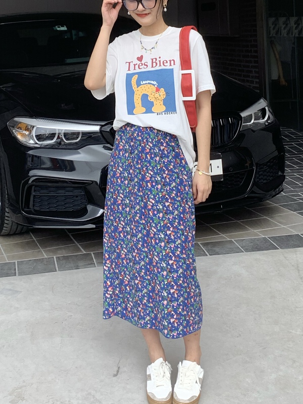 goods in stock! New in early summer! [meet + studio] leopard print loose short sleeve T-shirt 52331# LSL