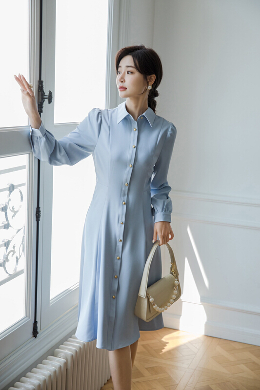 goods in stock! New year in early spring! [style] twill suit fabric is simple and generous, careful machine dress 7978# JJ