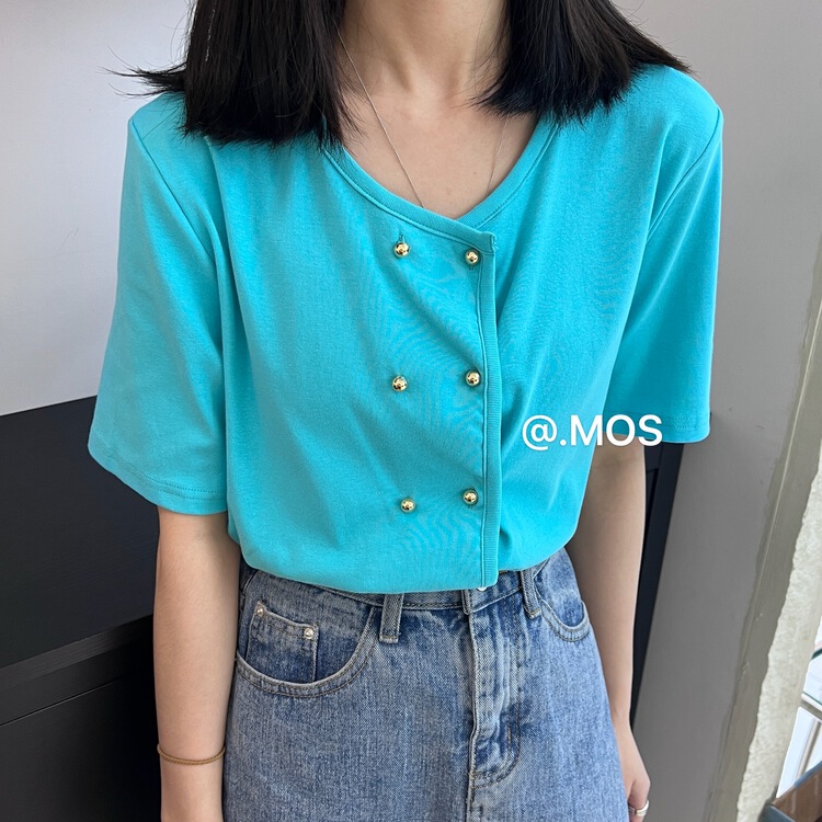 New in early summer! [MOS Celia] double breasted fashion retro thin short coat 3183# LSL