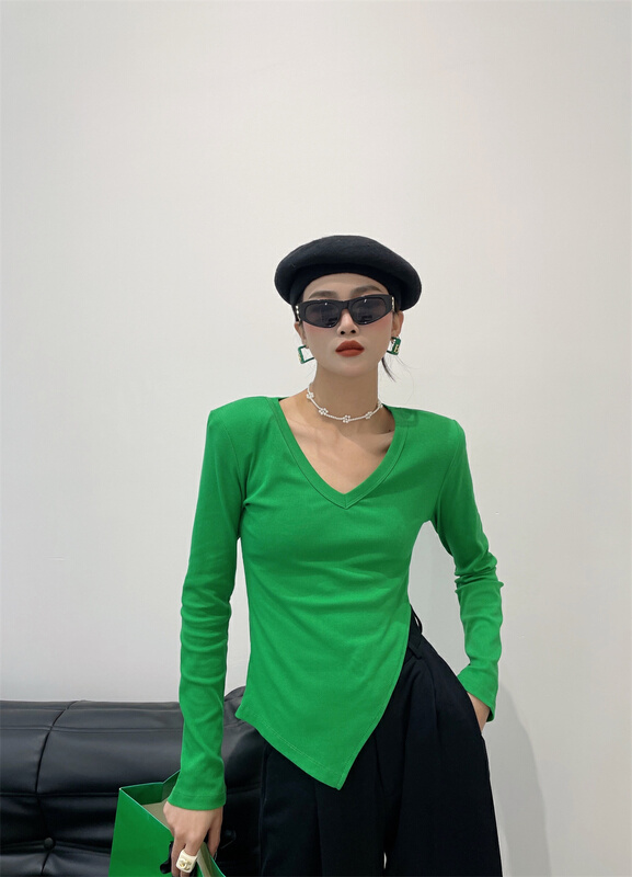 goods in stock! New year in early spring! [Xi Xi] Korean Pullover versatile long sleeve T-shirt 6538# ozq