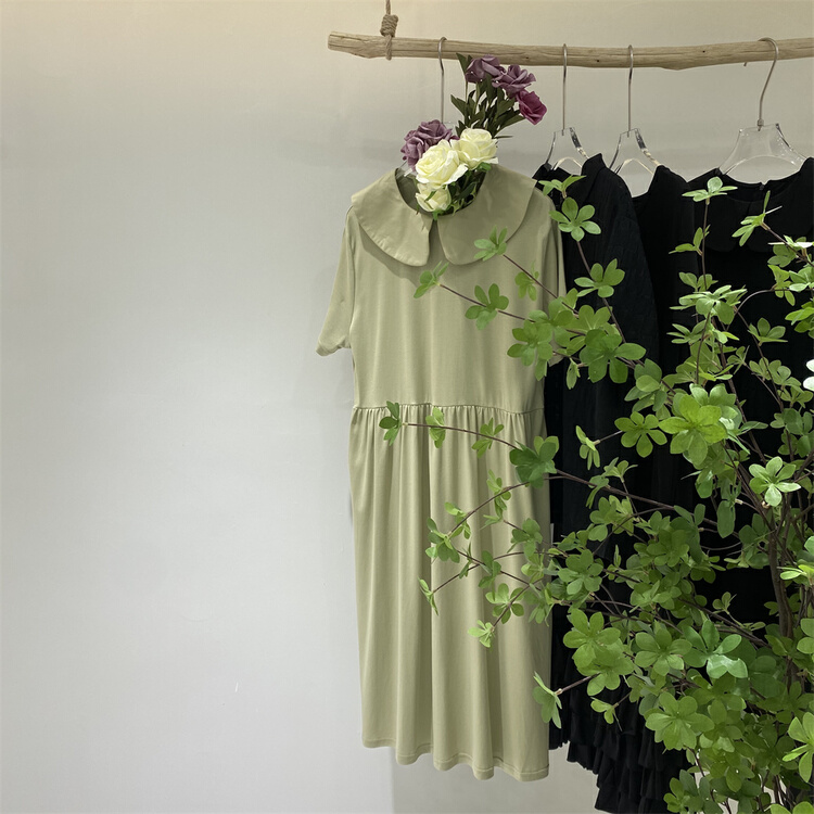[MIG] solid Lapel versatile dress 81352# CSX
