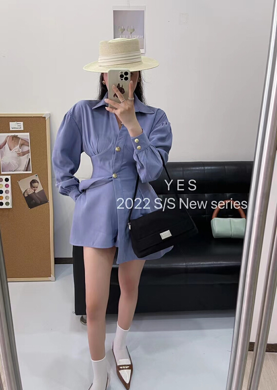 現貨!早春上新!【YES】法式溫柔襯衣+顯瘦舒適短褲套裝  9013#  OZQ