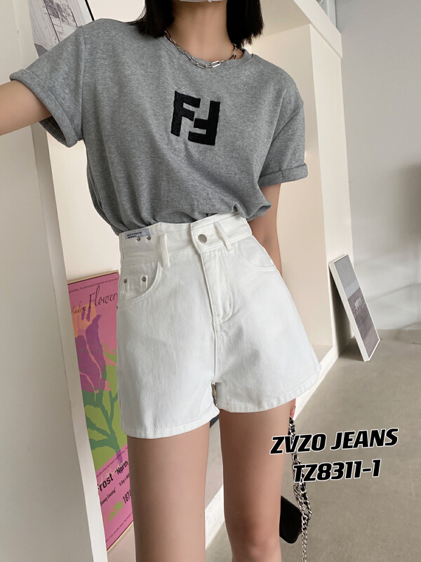 New in early summer! [zvzo] Korean high waist fashion denim shorts tz8311-1# CLS