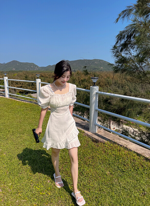 【CR】小眾甜美系氣質連衣裙  6128#  PCZ