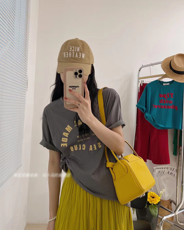 [rich Papa] Korean alphabet printing versatile short sleeve T-shirt t290# zxx