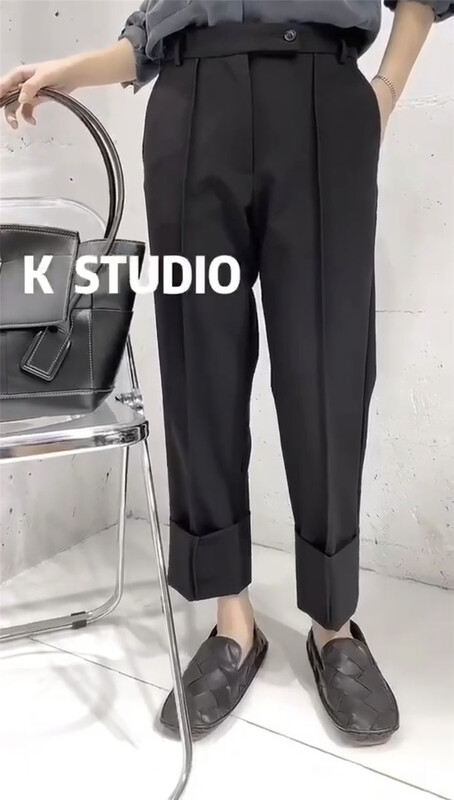 New in early summer! [Wuzhi] design sense, curling and thin trousers 77030# XJ