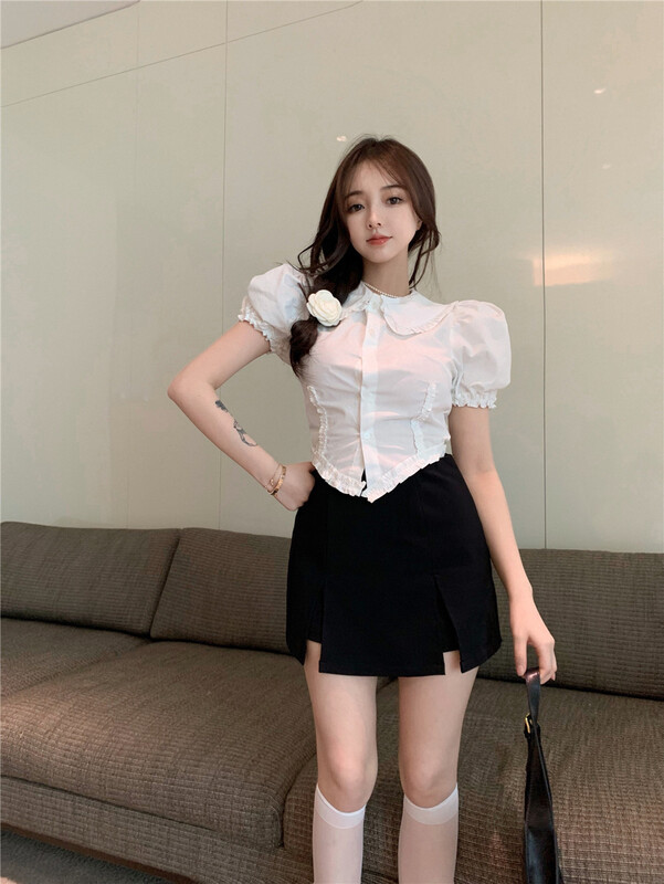 [DS +] simple baby collar short shirt 3136# JJ
