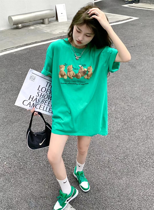 [eleven] four bears print short sleeve T-shirt 9079# lwy