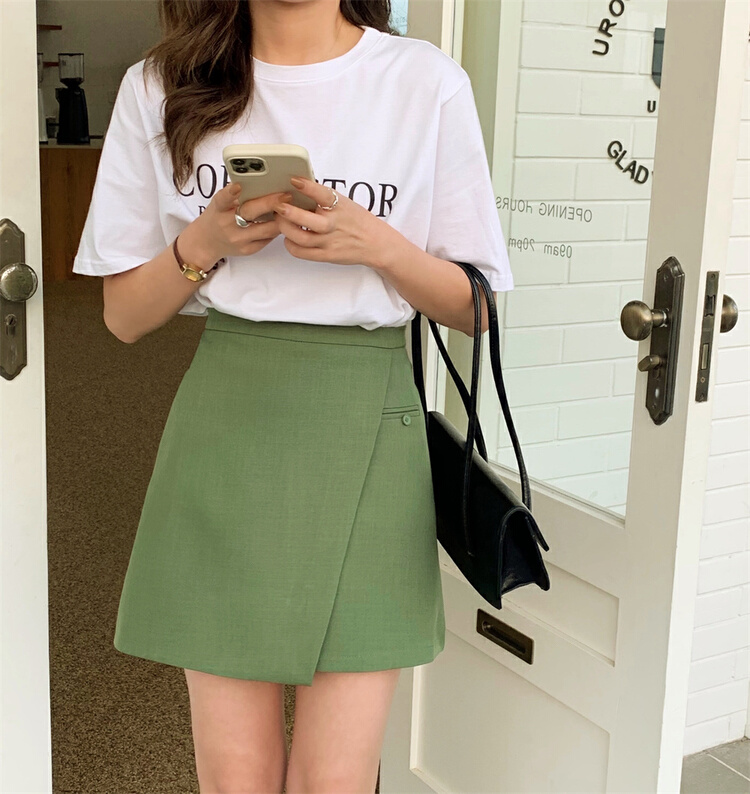 New year in early spring! [still pure] Korean A-line temperament skirt 2213# hjy