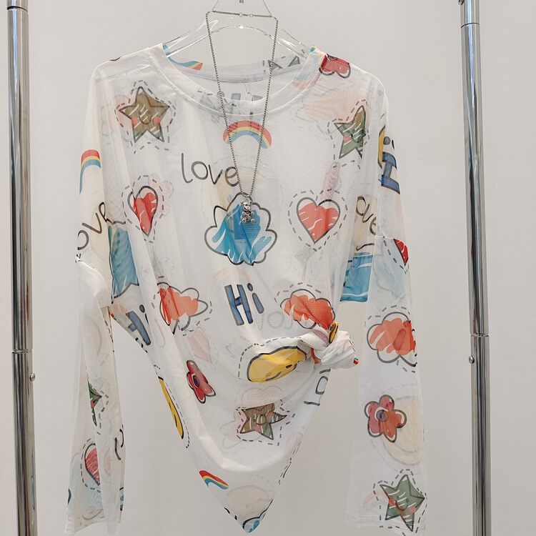 [Yilin] Korean casual printed sunscreen shirt 2233# WTT
