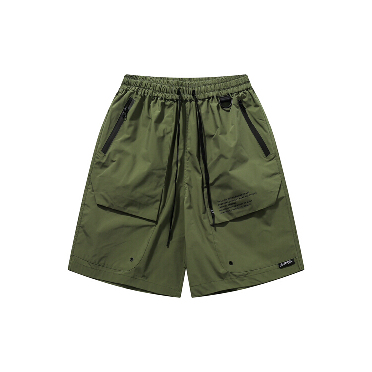 [Tess] American fashion lace up letter printed casual shorts losk2463# ZZL