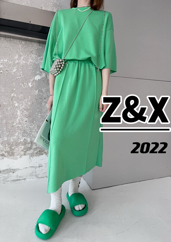 [Z & x] chain stitched lady dress 1071# L