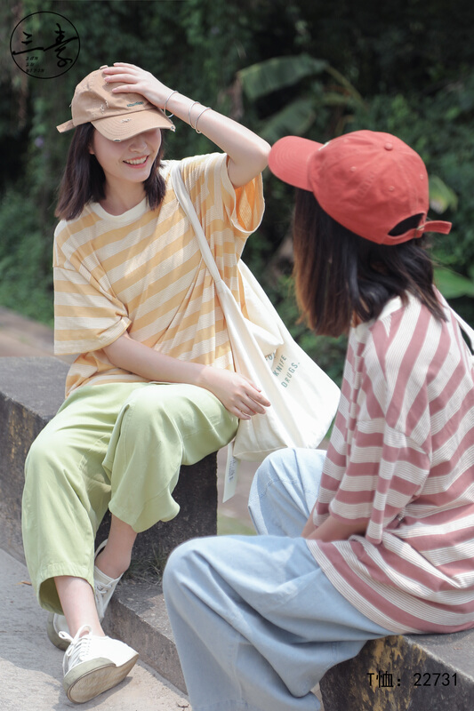 [original three element clothes] simple temperament and versatile short sleeve T-shirt 22731# XYJ