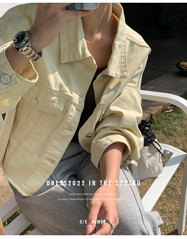 New year in early spring! [the mind] Korean loose port style western style denim jacket 70023# jhy