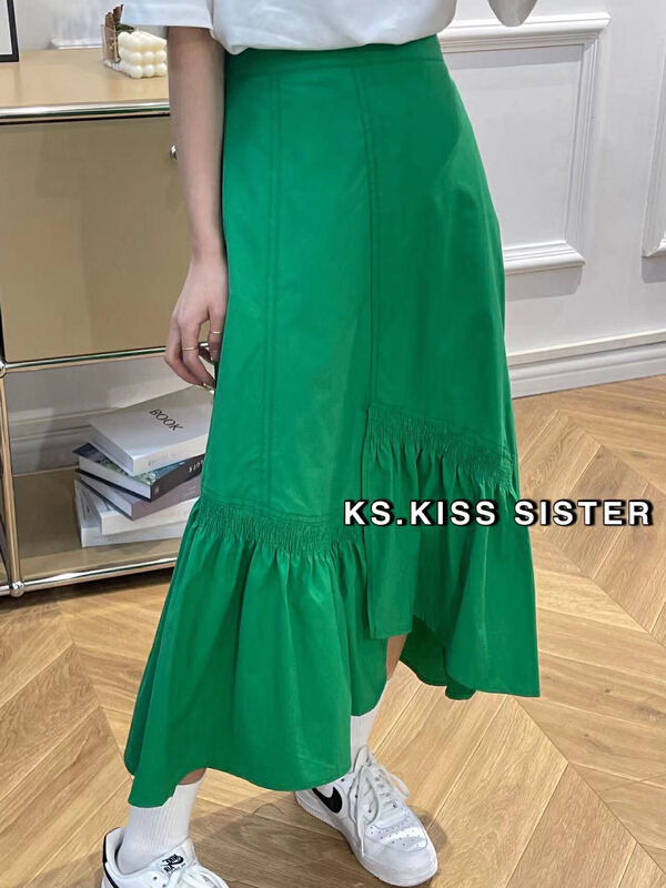 [KS] irregular fishtail Hip Wrap Skirt 22033# ozq