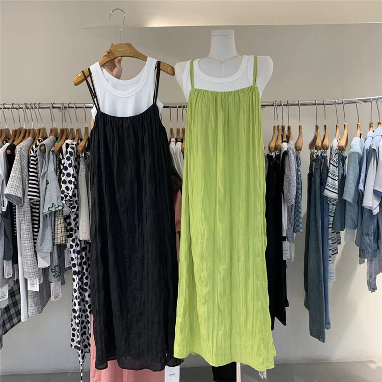 [Boran · Boran] round neck vest + casual suspender Dress Set (only for adjustment) 22b7331# LSW