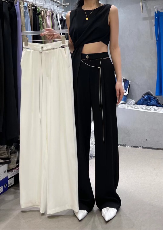 [naisha beard] trendy waistless design, adjustable trousers (with chain) ys2-6193# CLS