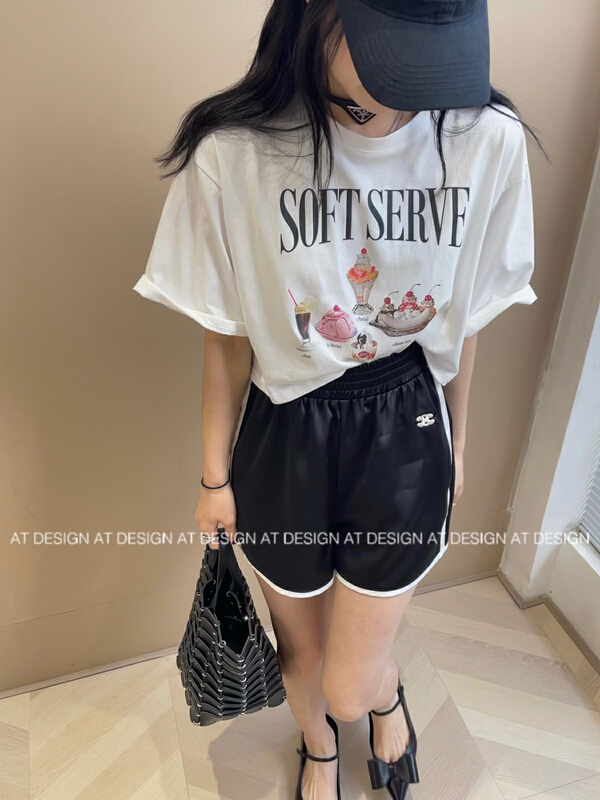 [at] Korean casual ice cream printed short sleeved T-shirt 57008# LSL