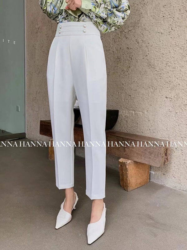 New year in early spring! [Hanna Hanna] high waist, slim and versatile trousers 3019# XJ