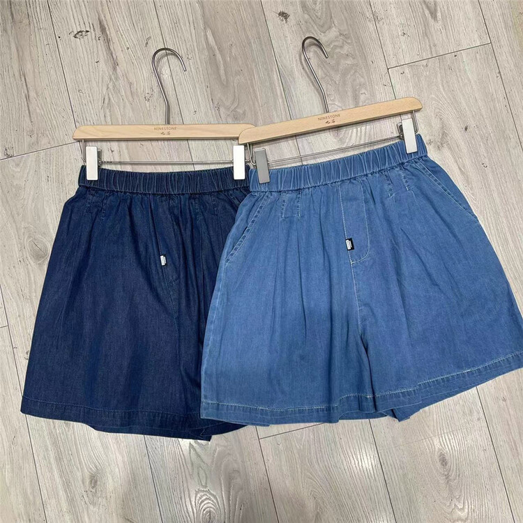[fabric] elastic high waist comfortable casual shorts 861992# L