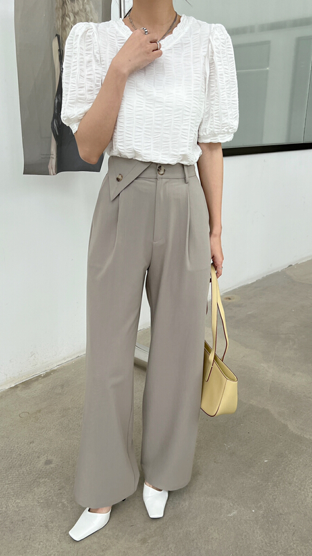 goods in stock! New year in early spring! [context sense] triangular flip advanced design pants mnc943# CLS
