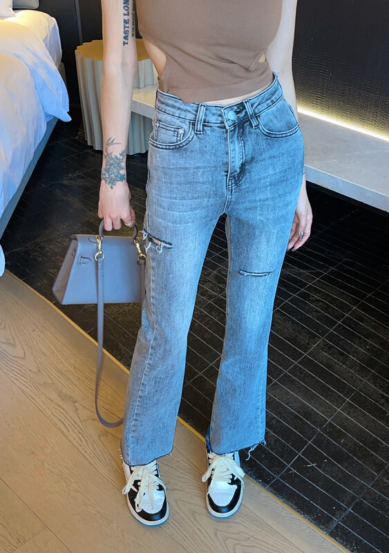 New year in early spring! [x2 Fansi feather] nine point stretch jeans 6035# WTT