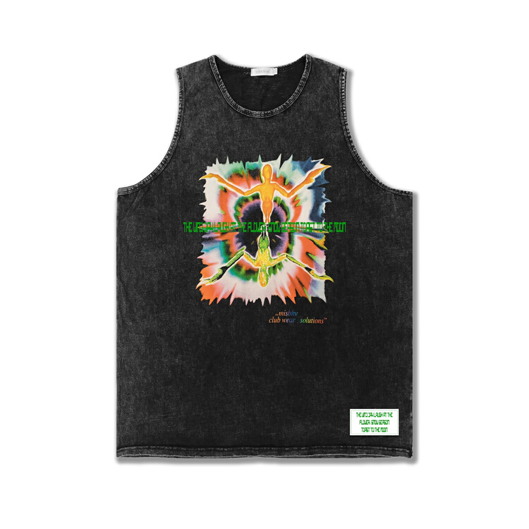 [Yibai No.] dark series used water washing printing vest 3307# ZZL