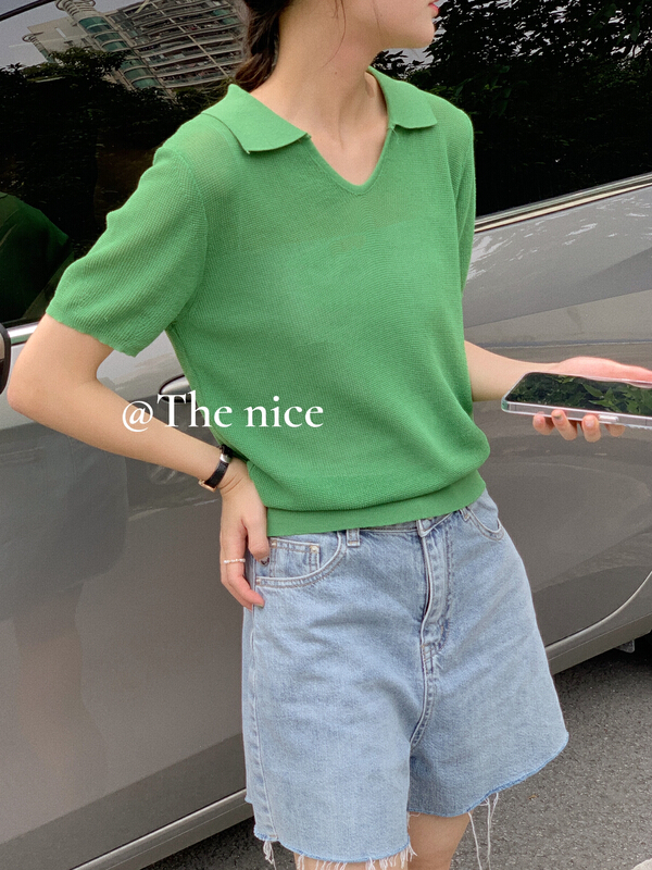 [the nice] simple Pullover comfortable minimalist short sleeve T-shirt 00295# hjy