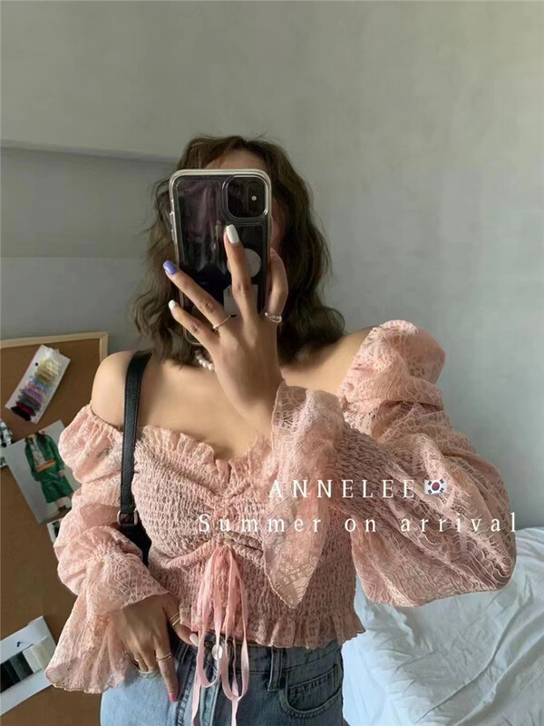 [x.xan] lace fashion versatile blouse 6879# PCZ