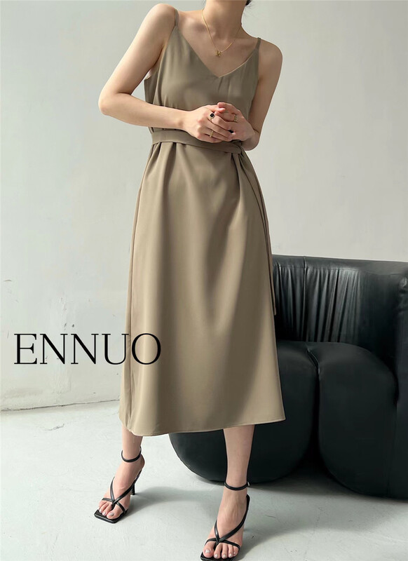 Spot! New in early spring! [ENNUO] suspender ladylike dress (with belt) YS2-135# L