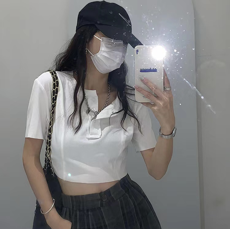 [rainbow] foreign style round neck short shirt 5266# WTT