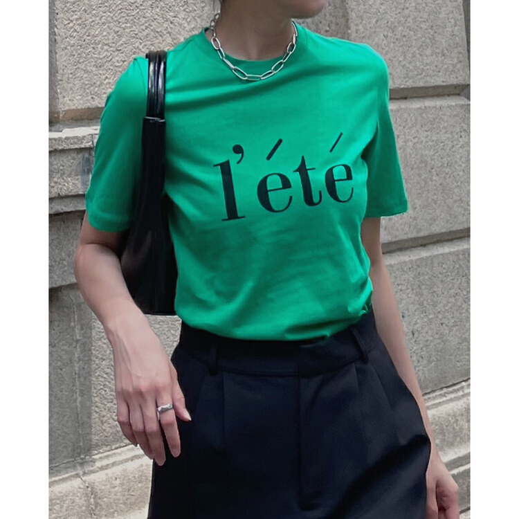 [FabI] printed comfortable crew neck short sleeve T-shirt 3493# XYJ