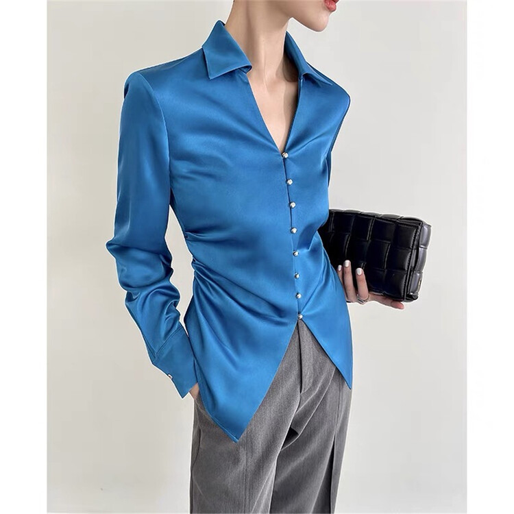 New year in early spring! [Linna] French temperament net color Lapel shirt ys1-6853# zxx