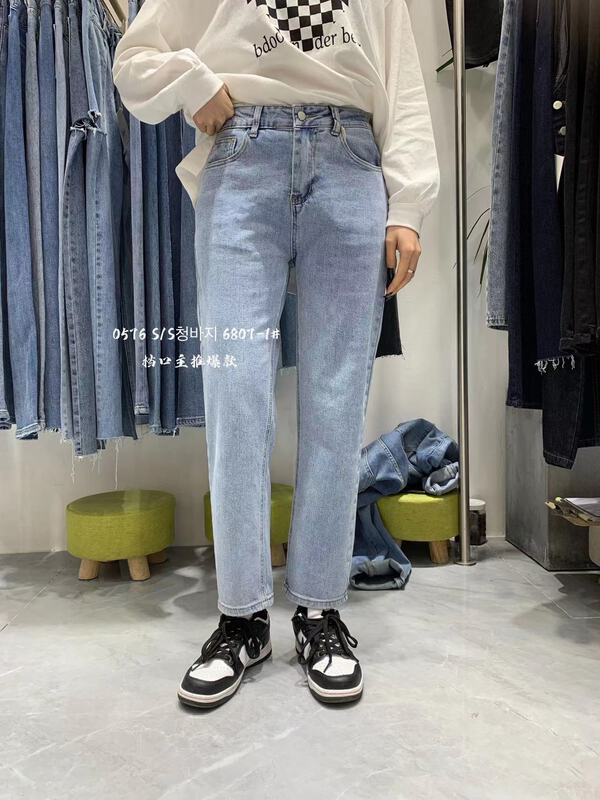 New in early summer! [0576jeans] Korean version of simple and versatile elastic jeans 6807# LSL