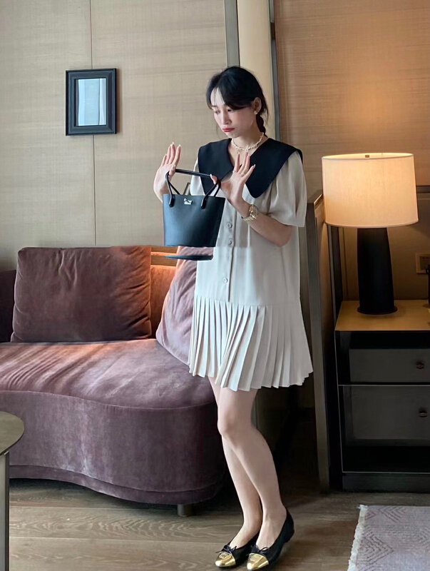 [RM. HH] color blocking fashion versatile dress 2117# PCZ