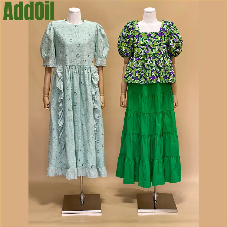 [addoil] round neck sweet loose dress ys1-9907# zxl