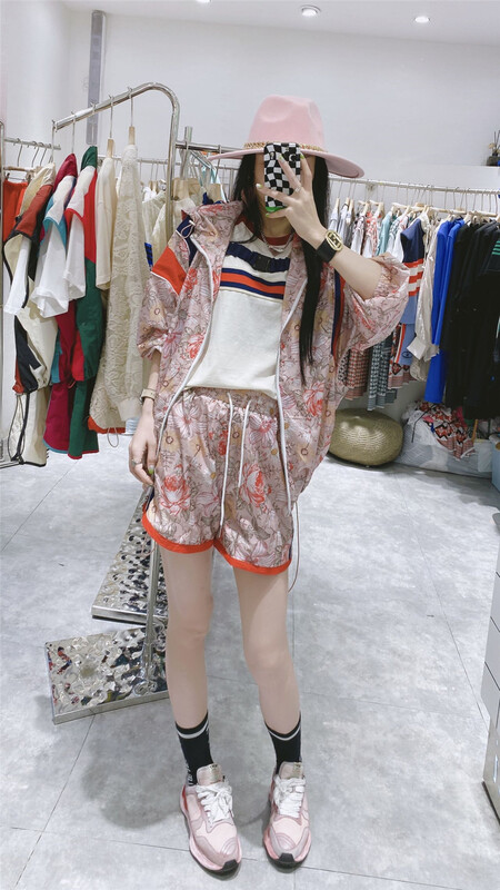 [Dany] drawstring comfortable color blocking casual shorts 77620# hyy