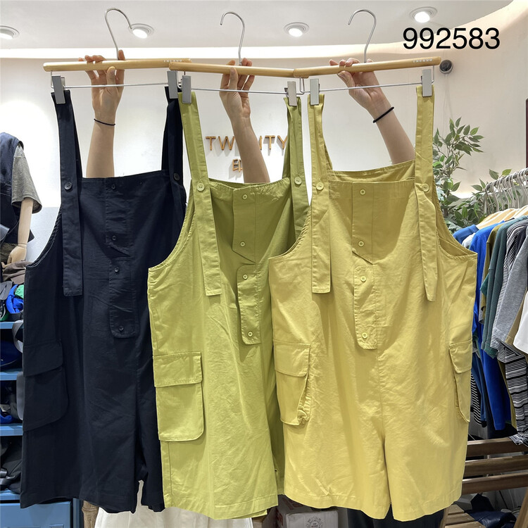goods in stock! [twenty printed wood] simple and loose personality, solid color age reducing suspenders 992583# L