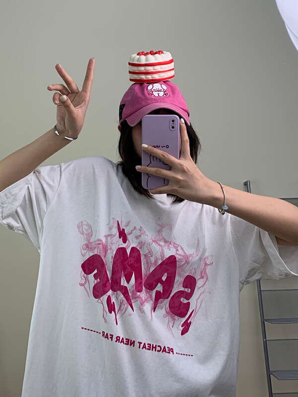 [TA +] Korean version versatile personalized pattern short sleeve T-shirt 81100# XYY
