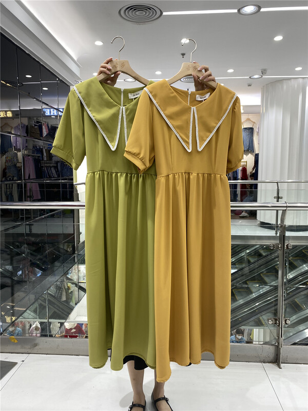 [Gusha] Korean fashion large lapel lace up waist dress 6115# WPL