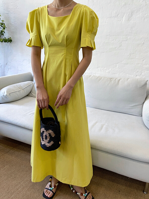 New in early summer! [trust me] temperament Fashion Square Neck Dress 68270# ozq