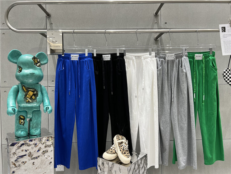 goods in stock! New year in early spring! [N9] Korean high waist label loose casual pants 086# zyh