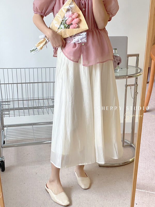 [cherry studio] Korean Tencel versatile skirt 5219# HBx