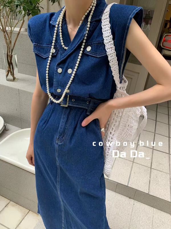 [dada] fashion temperament loose dress (with belt) 7117# zxl