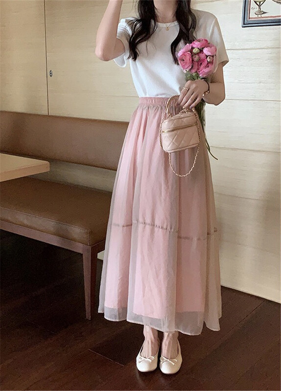 [miss sumey millet] Korean style elastic waist skirt 2410# HBx