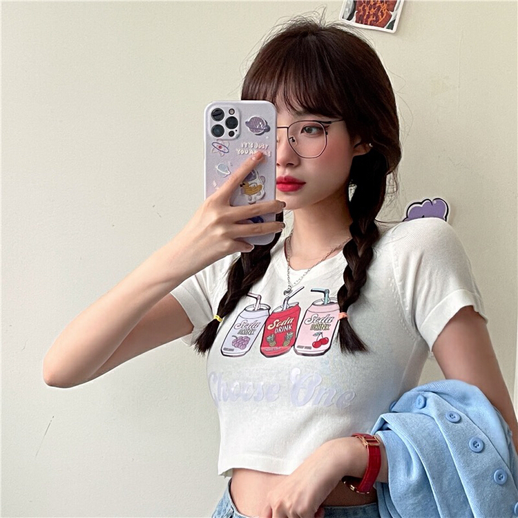 goods in stock! New in early summer! [I do do do] letter fashion slim fit short sleeve T-shirt 8102-1# cqw