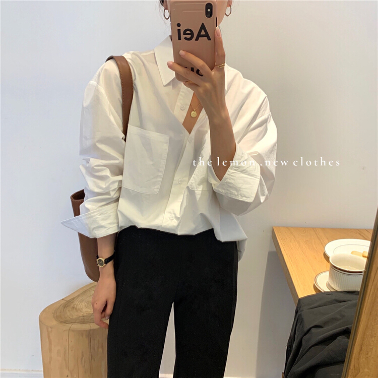[lemon green tea] Korean simple shirt ys1-212# hjy