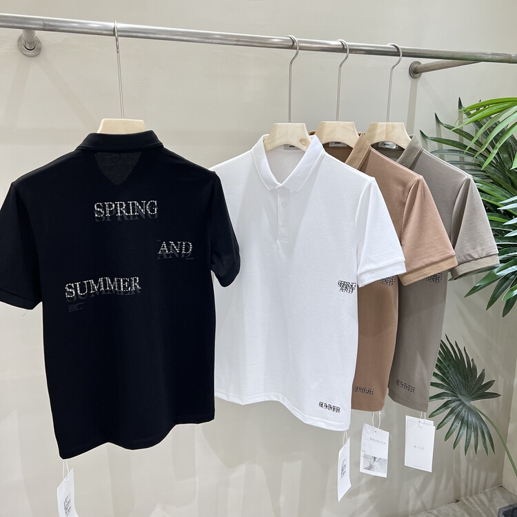 New in early summer! [maibia] letter loose and versatile polo shirt p6677# ZZL