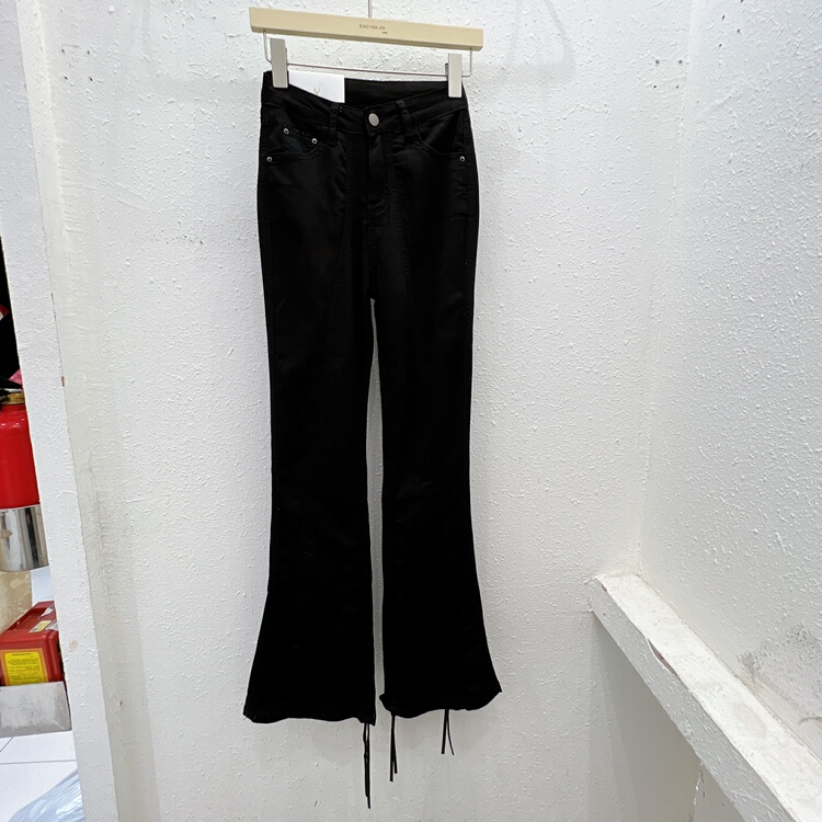 [Xiaoyan family] drawstring design micro flare jeans 9612# XYJ